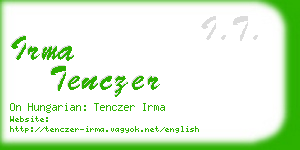 irma tenczer business card